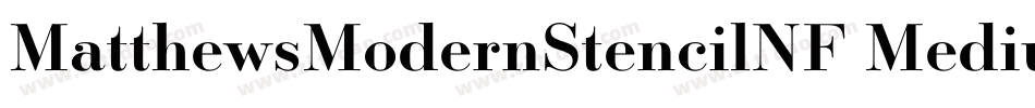 MatthewsModernStencilNF Medium字体转换